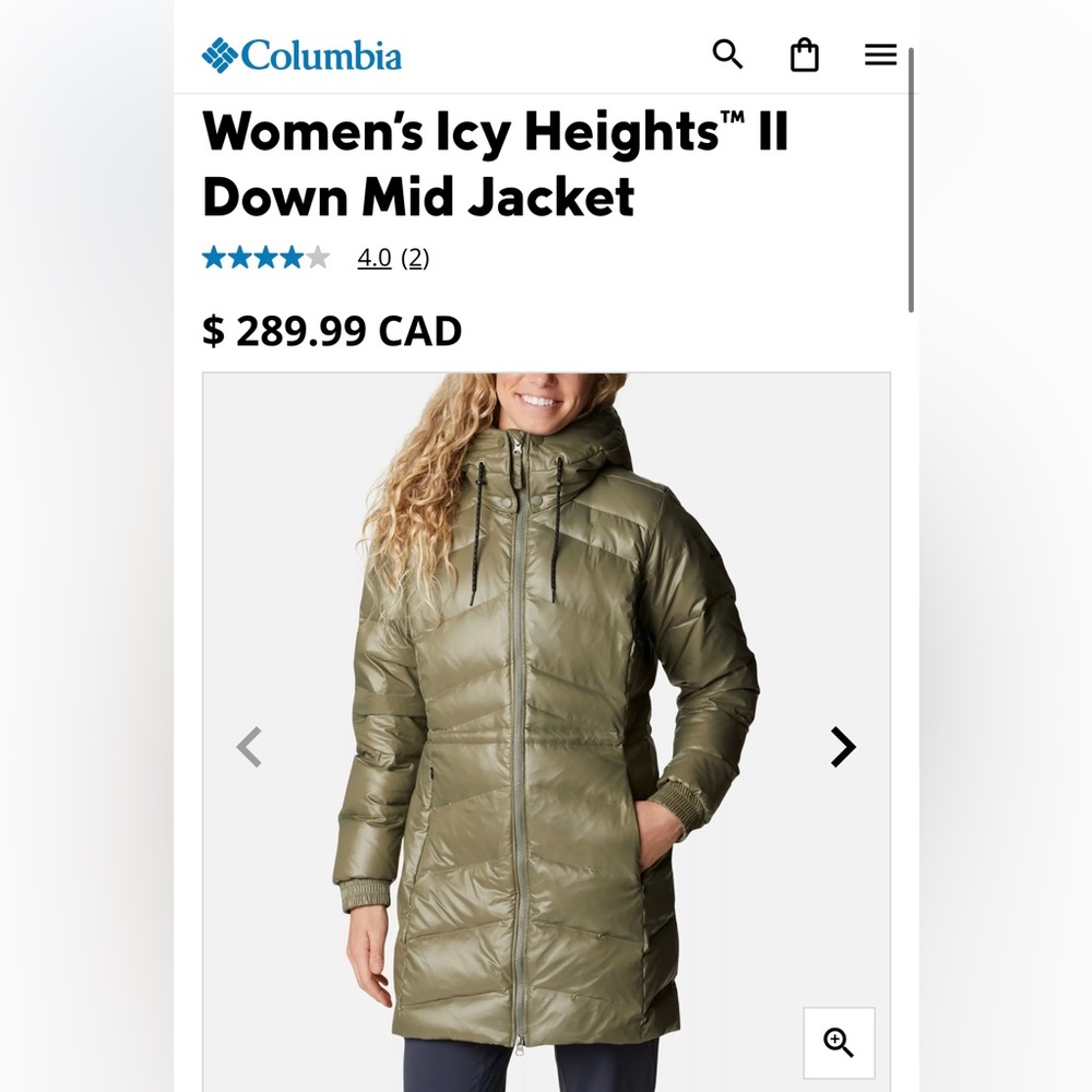Brand New Women’s Columbia Puffer Coat
